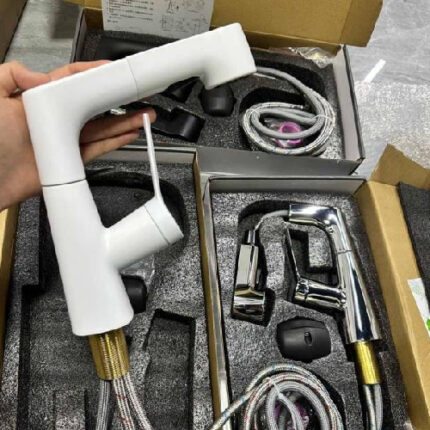 冷熱款全銅升降抽拉水龍頭