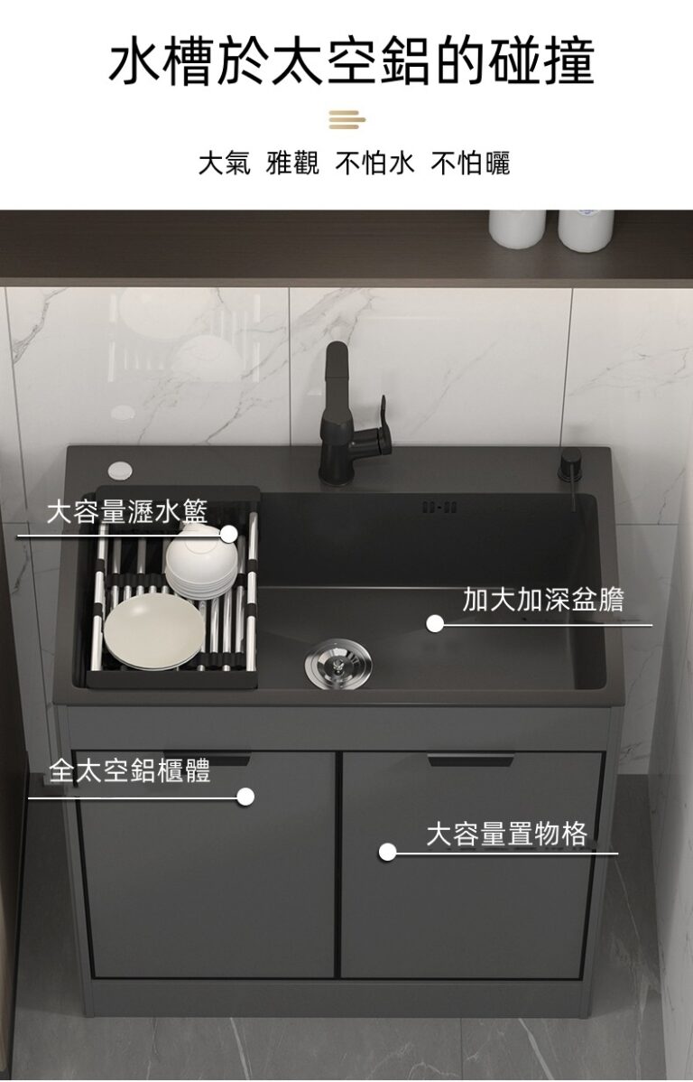 太空鋁櫃洗手台：圖片 5