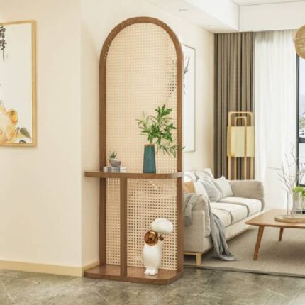 玄關隔斷實木屏風